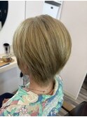マットベージュミニウルフショート