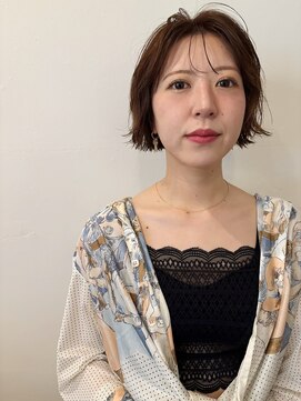 ヤーン(yearn) 産毛バンクボブ×ココアベージュカラー《伏見/栄/名駅/矢場町》