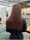 ブリーチなし暖色カラー＋艶出し幹細胞トリートメント