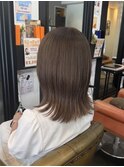 グレージュカラー/ミディアムレイヤー20代30代40代50代