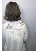 グレージュ_マロンベージュ Aラインボブ かきあげ