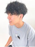 無造作ツイストスパイラルパーマニュアンスパーマツーブロック