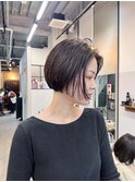 イメチェン　モード　ボブ　前下がり　天神　切りっぱなし