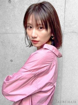 オーブ ヘアー カレン 長崎時津店(AUBE HAIR calen) 20代・30代_面長解消ボブ