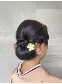 入園式 ヘアセット シニヨンスタイル