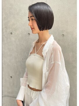 エッセンス(THE ESSENCE) BOB切りっぱなしボブエアリーロング美髪ピンクブラウン