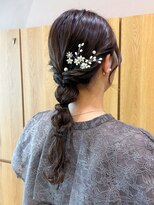 ガーデンヨコハマエスト(GARDEN YOKOHAMA est) お呼ばれヘア　編みおろし　結婚式　二次会　ロングミディアム