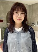 ミディアムくびレイヤー小顔カット艶髪姫カット20代30代40代