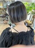 【LoA】切りっぱなしボブハイライトバレイヤージュ