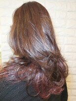 松本平太郎美容室 吉祥寺パートファイブ(PART5) ロングレイヤー×レッドインナーカラー/30代40代50代60代