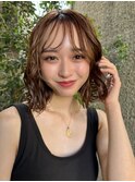 ●小顔ミディアムパーマミディアムデジタルパーマボブパーマ前髪