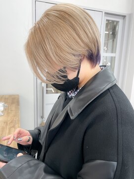 ヴェルダ 池袋店(verda) ショート.ベージュインナーカラー　mizuno