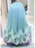 水色ブルーカラー　ハイトーンカラー　ダブルカラー