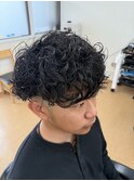 波巻きパーマ