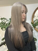 サンク 原宿 表参道(cinq)&nbsp;ミルクティーグレージュ小顔ウルフレイヤーくびれロングレイヤー