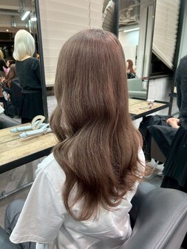 ベレーザ 渋谷(BELEZA) 15104オリーブグレージュ韓国風巻きレイヤーカットワンホンヘア