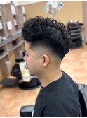 フェードスタイル、トップパーマ