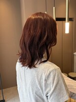 スーリール 小倉店(Sourire)&nbsp;ミディアムブリーチなしチェリーレッド20代