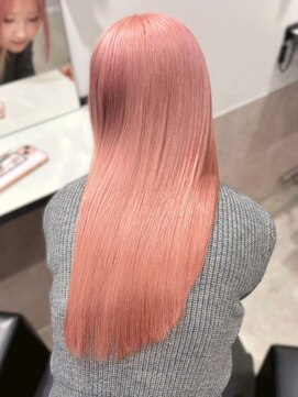 ハイトーン ケアブリーチ ダブルカラー ピンクベージュ 10代20代