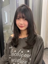 ラベル 渋谷(LAVEL) ダークグレージュアッシュブラウンレイヤーカット髪質改善渋谷