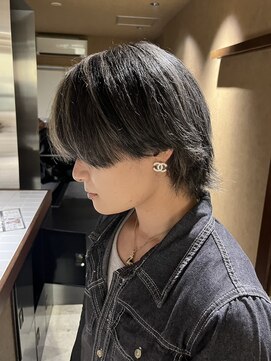 ウォルト(walt) 栄 メンズ ハイライトカラー ミディアムウルフ