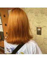 リー ヴィータ 上新庄(Lee Vita)&nbsp;オレンジベージュ×韓国風×切りっぱなし×オルチャンカラー