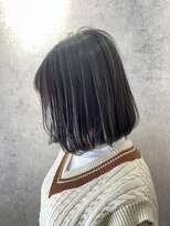 ボンドバイテトテ 三宮元町(BONDbytetote)&nbsp;ブルーブラック×ナチュラルボブ