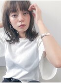 小顔前髪×ラベンダーカラー×イヤリングカラー×吉祥寺