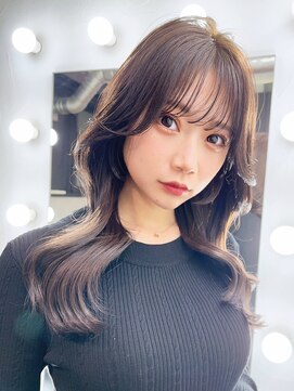 アイティーバイアルバム 下北沢店(IT by ALBUM) 韓国ヘア_斜めバンググレージュカラーシルキーベージュ_39403