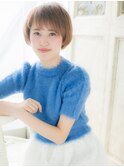 mod's姪浜/フレンチカジュアルハイトーンカラー丸みショートh