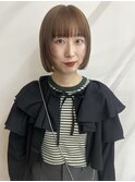 mini bob × maron beige