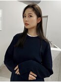 sleek hair medium long