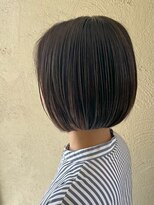 キャパジャストヘアー(CAPA just hair)&nbsp;切りっぱなしミニボブカーキベージュショートボブ