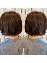 スタジオ アルファプラス 日暮里店(studio α+)&nbsp;ステップボーンカットカットボブショートハイライト白髪ぼかし