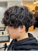 波巻きパーマツイストスパイラルパーマメンズマッシュパーマ
