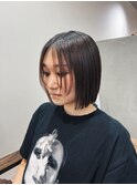 【Cuem 菅原】平行ボブ個性的顔まわりレイヤーお洒落