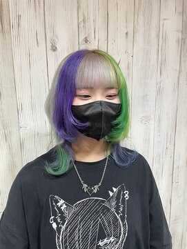 ジェイエルビー(JLB) 【JLB.MOE】パープル×グリーン×ホワイトベージュカラー