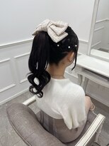 【ヘアメ】アップヘアにオススメ＊編みカチュポニーテール＊新井