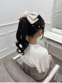 【ヘアメ】アップヘアにオススメ*編みカチュポニーテール*新井