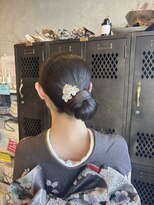 アチーブリス(achieve Liss)&nbsp;和装お呼ばれヘアセットタイトシニヨンお団子ヘア結婚式二次会