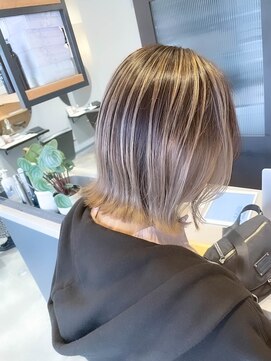 ヘアーラニッシュ 三郷中央店(hair Lanish) ワンレン外ハネ/バレイヤージュ/20代30代40代