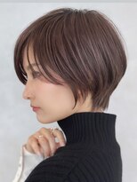 大人ショートボブくびれショートヘア顔周りレイヤーカット50代◆