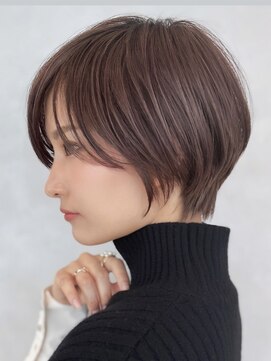 ソワネ 表参道(soigne) 大人ショートボブくびれショートヘア顔周りレイヤーカット50代◆