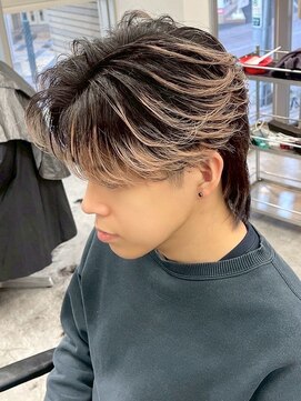 ワンズナゴヤ 名古屋栄店(ONE's NAGOYA) 韓国マッシュスペインカールスパイーキーショートブルーブラック