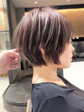 ロンドブルーム 天神大名店(Lond Bloom) 横顔美人ショート/縮毛矯正/白髪ぼかしハイライト