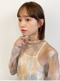 くびれ アプリコットオレンジ 夏のヘアアレンジハイライトカラー