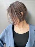 海外ヘア 外国人風色気前下がりレイヤーボブ バレイヤージュt83