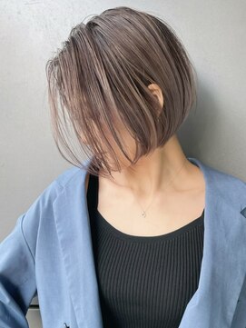 トルネード(TORNADO) 海外ヘア 外国人風色気前下がりレイヤーボブ バレイヤージュt83