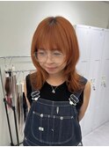 ◎レイヤーカット/オレンジブラウン/ハッシュカット