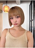 CEINE【三軒茶屋】大人可愛いハイトーンベージュショートボブ